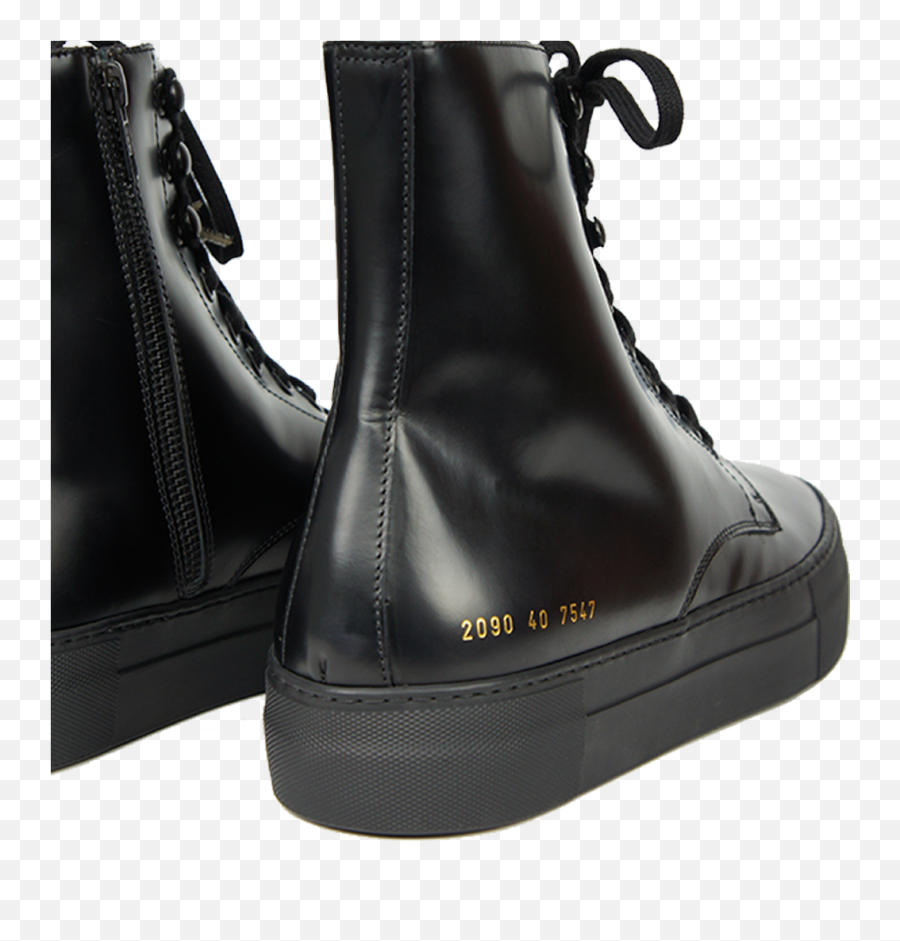 Robert Geller X Common Project The Combat Sneaker Black Regarding - Fresh Lace Up Png,Dr Martens Icon 2296