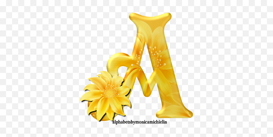 Monica Michielin Alphabets Flower Alphabet Yellow Flowers Letter Png Jaden Smith - Icon Download