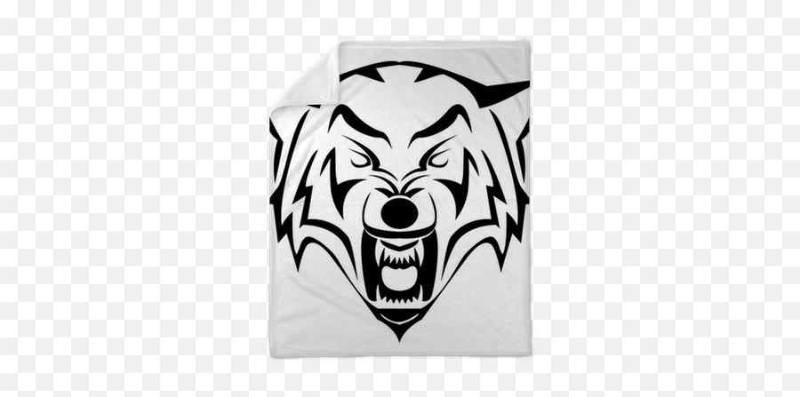 Wolf Face Plush Blanket U2022 Pixers - We Live To Change Transparent Wolf Face Outline Png,Wolf Face Png