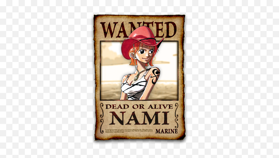 Nami Wanted Poster - One Piece Nami Wanted Poster Png,Wanted Poster Png