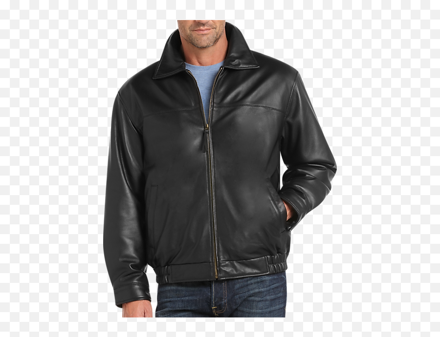 Joseph U0026 Feiss Black Lambskin Leather Bomber Classic Fit Jacket Png Icon Motorcycle Jackets For Men