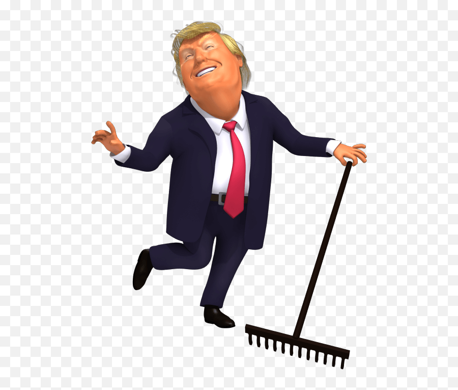 Make America Rake Again Cartoon Trump 3d Caricature U2013 Dedipic - Trump Cartoon Transparent Png,Rake Png