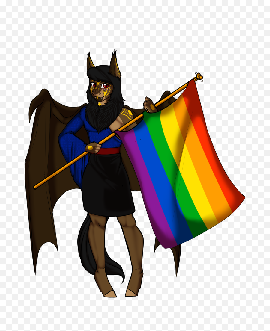 1747991 - Anthro Anthro Oc Artisttheecchiqueen Bat Pony Cartoon Png,Gay Pride Flag Png