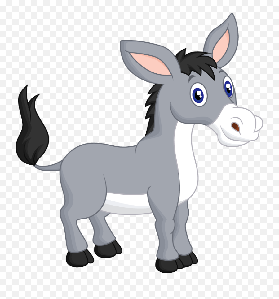 Farm Animals Vector Png Image - Donkey Cartoon Png,Mule Png