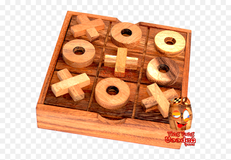 Tic Tac Toe Strategy Wooden Box For 2 - Plank Png,Tic Tac Toe Png