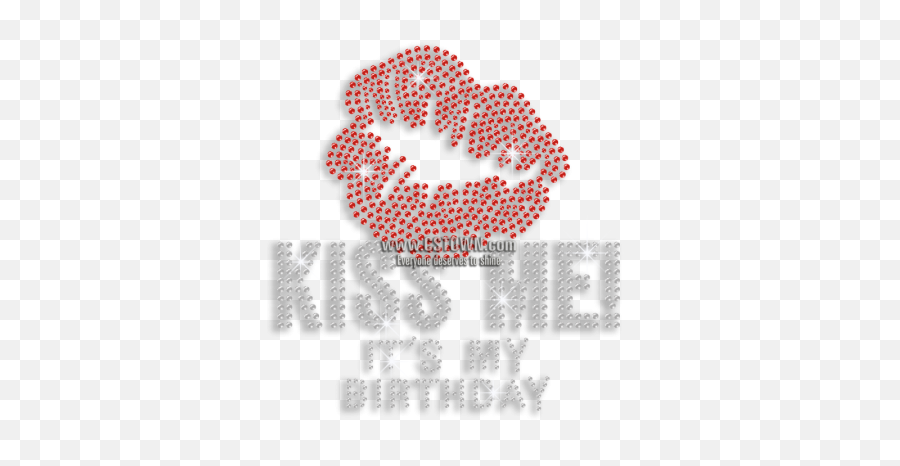 Download Kiss Me - On Rhinestone Transfer Love Png,Rhinestone Png