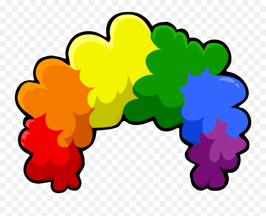 Rainbow Afro Png Image - Clown Wig Transparent,Afro Png