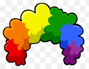 Rainbow Afro Png Image - Clown Wig Transparent