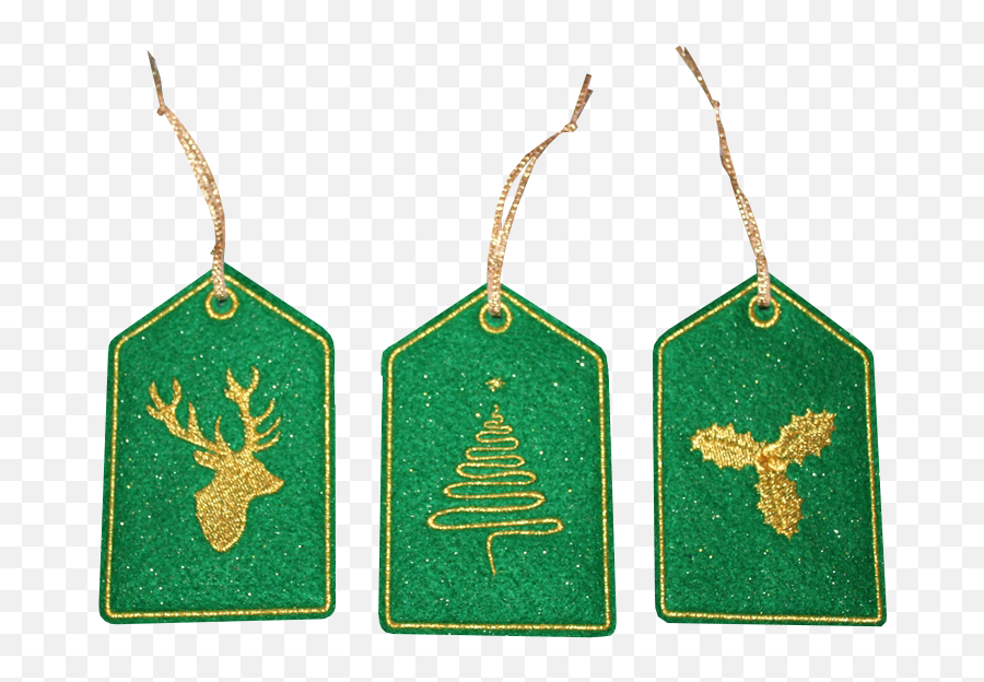 Ith Golden Christmas Gift Tags 4x4 - Earrings Png,Gift Tag Png