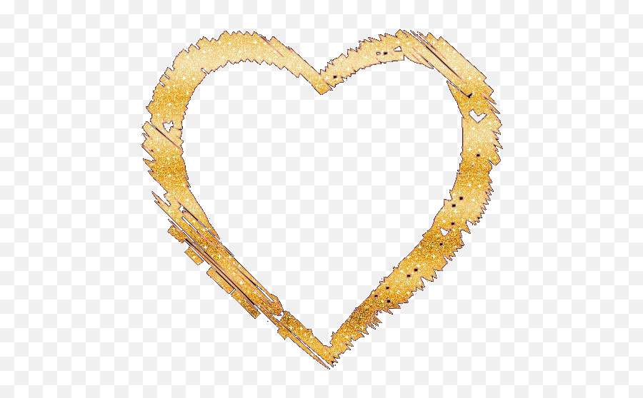 Gold Glitter Heart Png Transparent Heartpng - Gold Glitter Golden Heart Png,Gold Lips Png