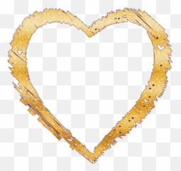 Gold Glitter Heart Png Transparent Heartpng - Golden Png
