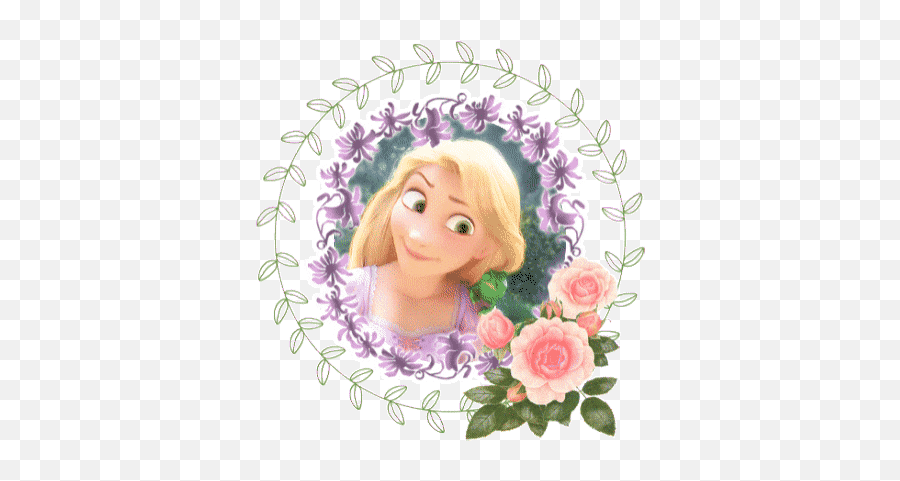Rapunzel Sticker Gif - Garden Roses Png,Rapunzel Transparent