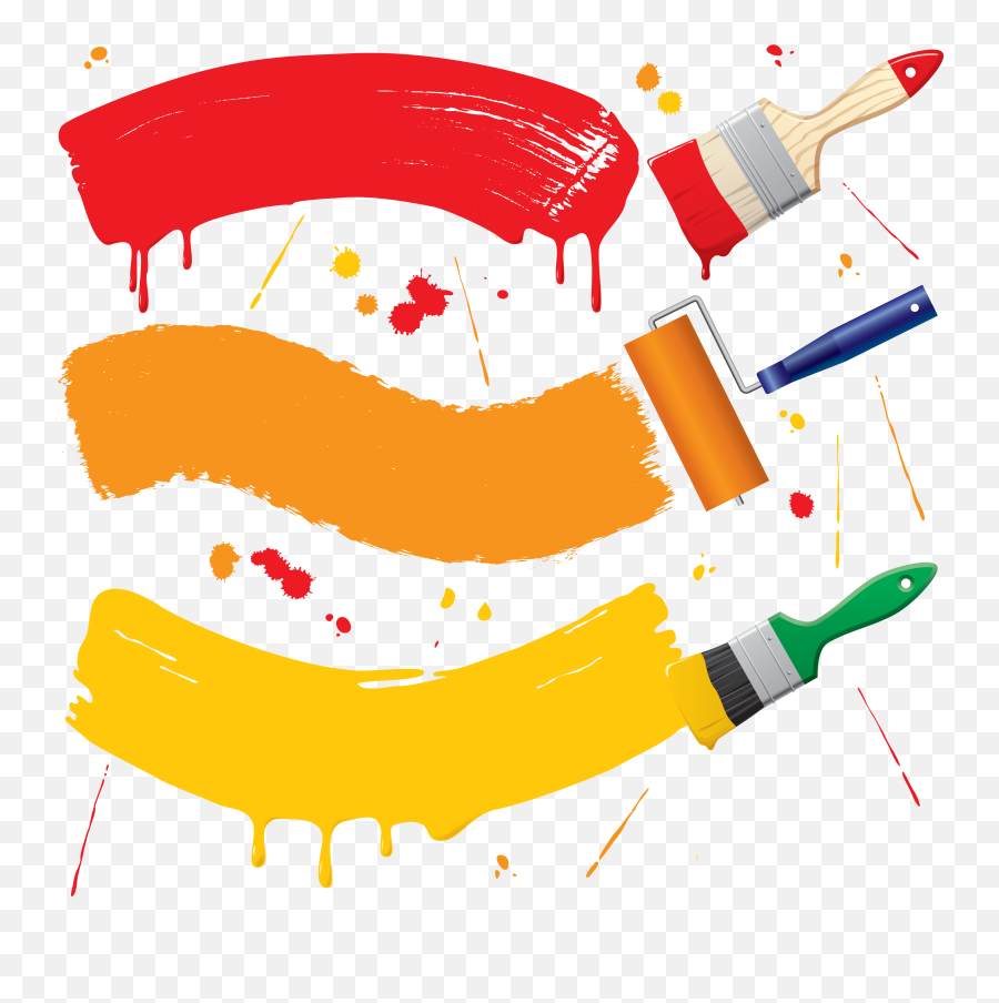 Download Paint Rollers Painting Brush Free Png Hd - House Painting Png,Paint Brush Clip Art Png