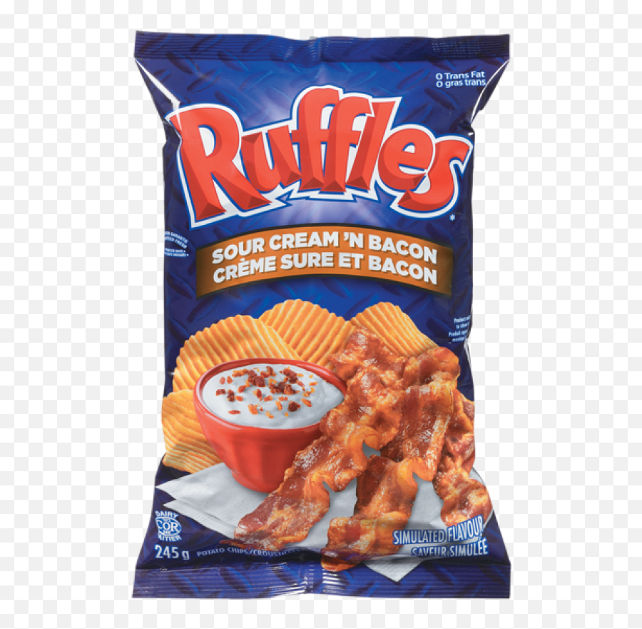 Ruffles Sour Cream Bacon Potato Chips - Ruffles Chips Png,Ruffles Png