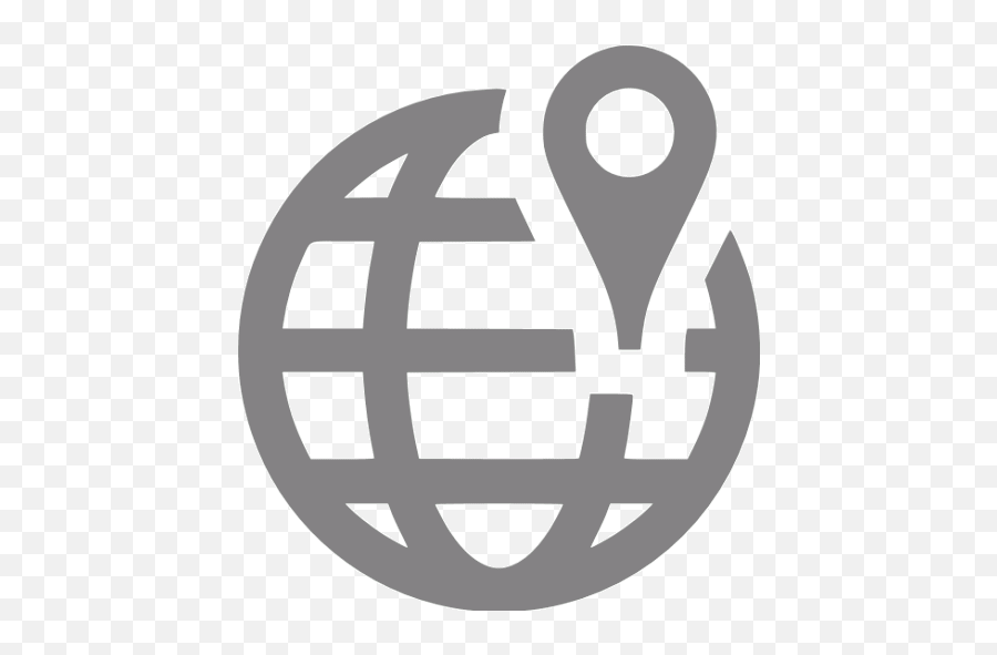 Gray Worldwide Location Icon - Map Icon Png Gray,Location Icon Transparent