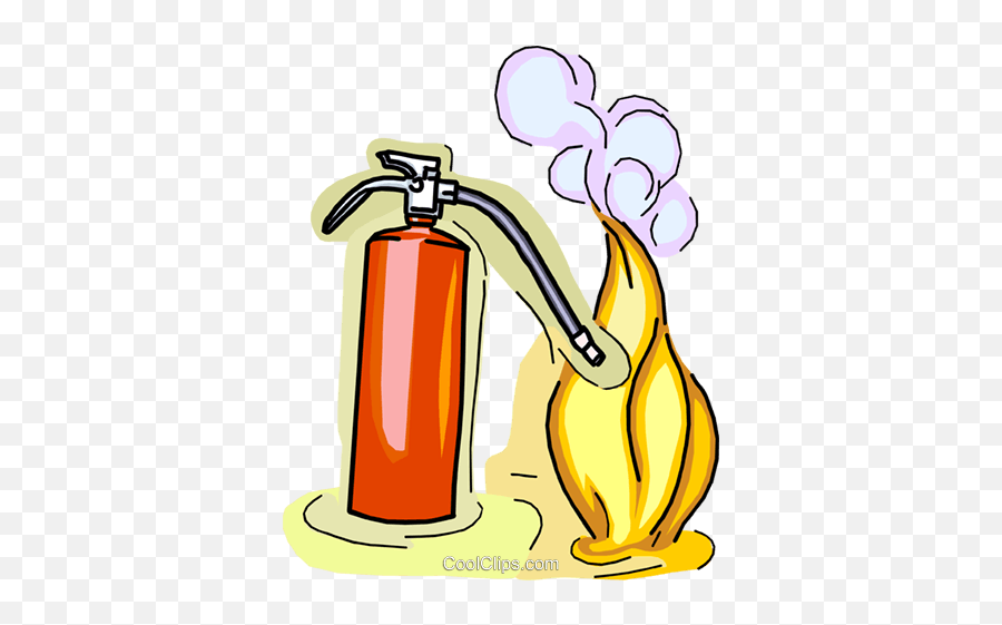 Fire Extinguisher Putting Out A Royalty Free Vector - Fire Extinguisher Clip Art Png,Flame Vector Png