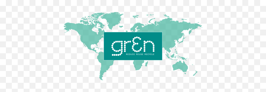 Gr3n Recycling Long Life To Plastic Bottles - World Map Png,Recycling Logo Png