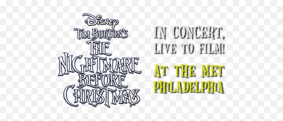 Disney In Concert Tim Burtonu0027s The Nightmare Before - Tim Nightmare Before Christmas Logo Png,Nightmare Before Christmas Png