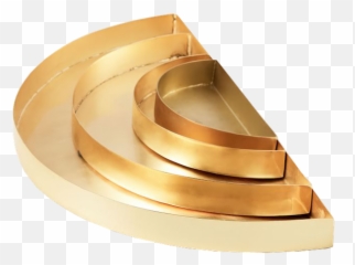 Half Circle Metal Trays Set Of 3 - png