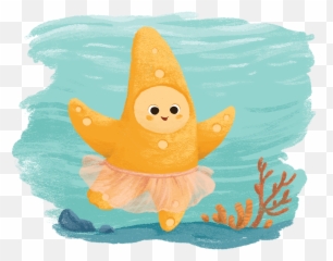 Download Starfish Cartoon Png Transparent - Uokplrs Happy,Starfish Clipart Transparent Background