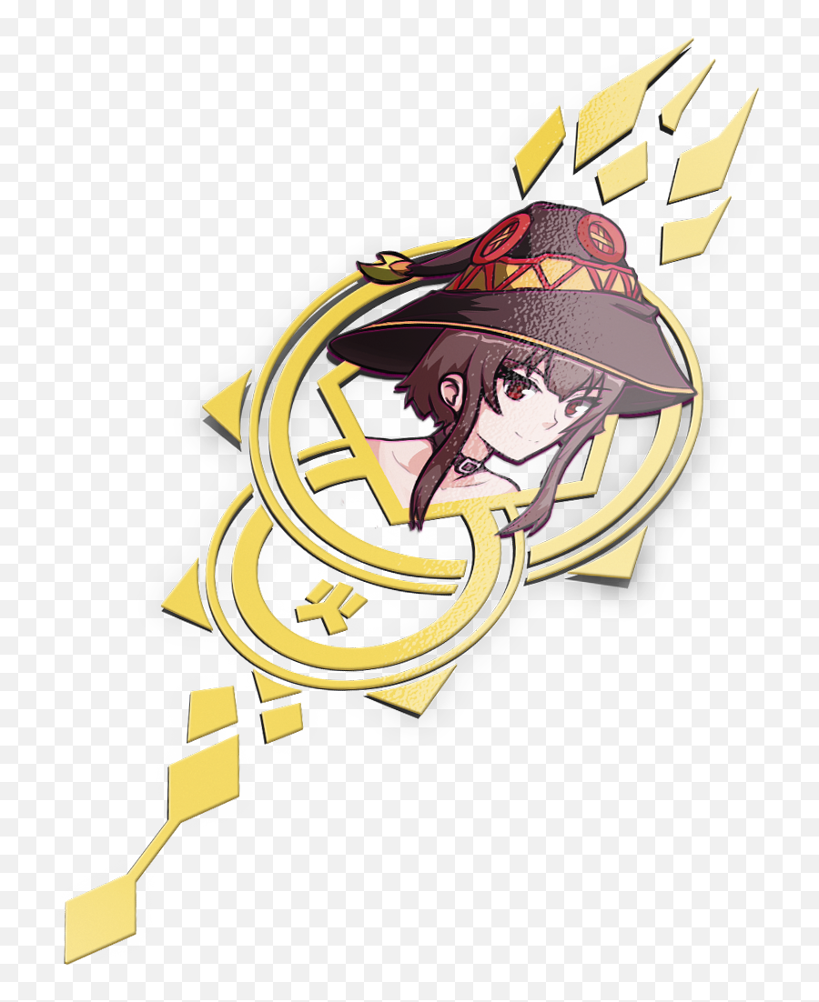 Megumin Motif Diecut Matte Reflective - Fictional Character Png,Megumin Png