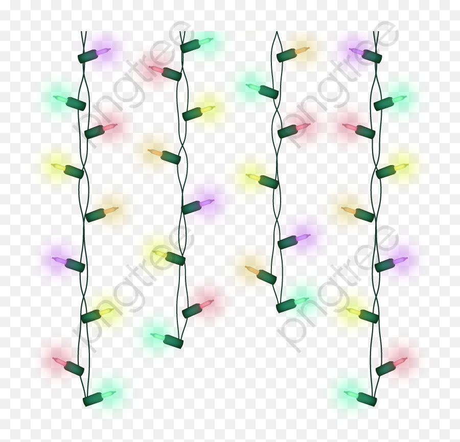 Christmas Lights Clipart Hanging - Art Png Download Full Vertical,Christmas Lights Clipart Transparent Background