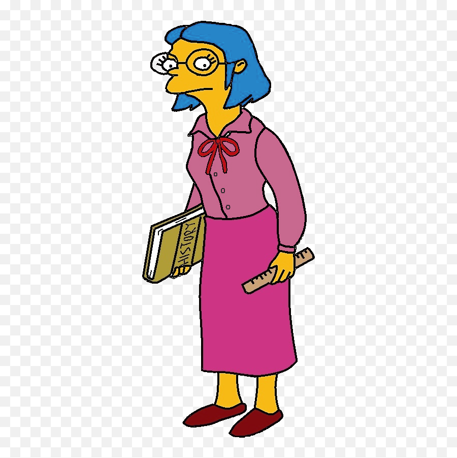 Download Elizabeth Hoover Miss - Simpsons Characters With Blue Hair Png,Teachers Png