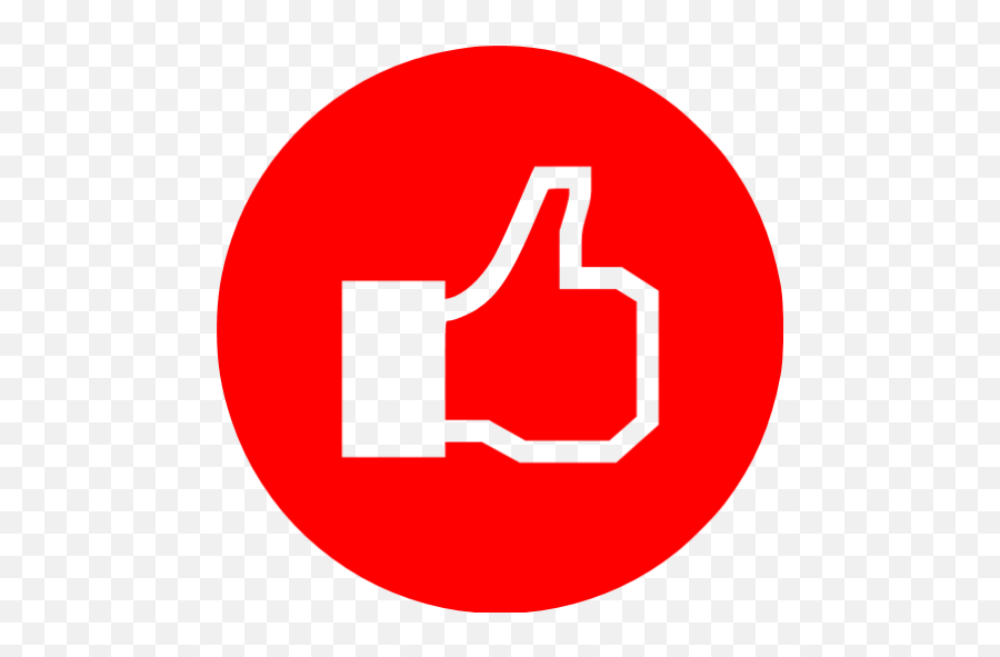 Red Facebook Like 4 Icon - Red Like Button Youtube Png,Like Icon Png