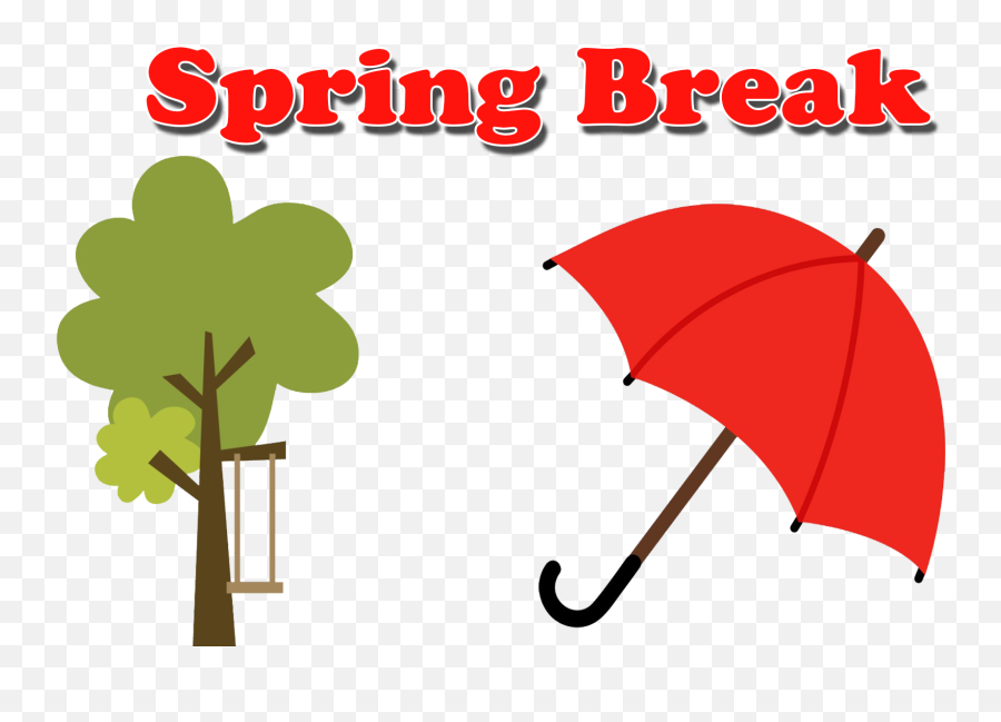 Spring Break Png Background - Red Umbrella Clipart,Spring Background Png