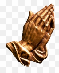 Praying Hands Prayer Religion Faith God - Gold Png