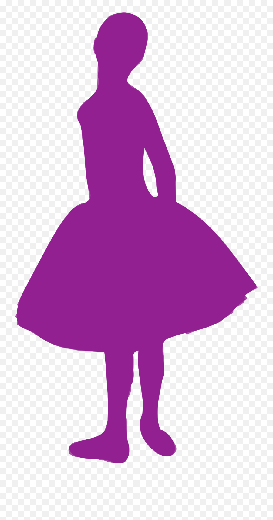 Tutu Silhouette Clip Art - Purple Transparent Ballerina Kid Png,Tutu Png