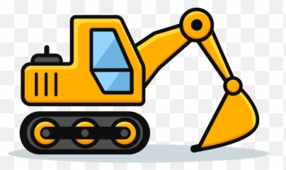 Excavator Flat Icon Png Transparent - Clipart World Horizontal,Flat Image Icon