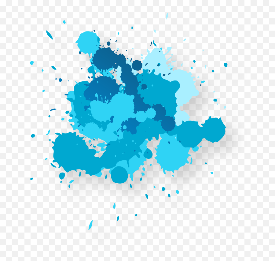 Transparent Watercolors Droplet - Paint Splash Png Blue,Blue Paint Png