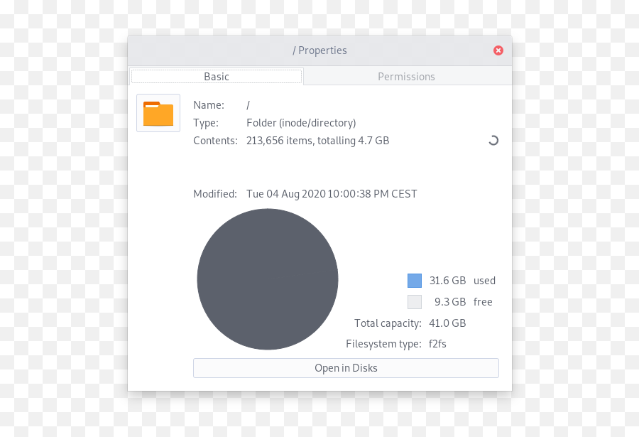Filemanager - Show Disk Usage In Nautilusthunar Ask Ubuntu Dot Png,Icon Folder Windows 7 Anime