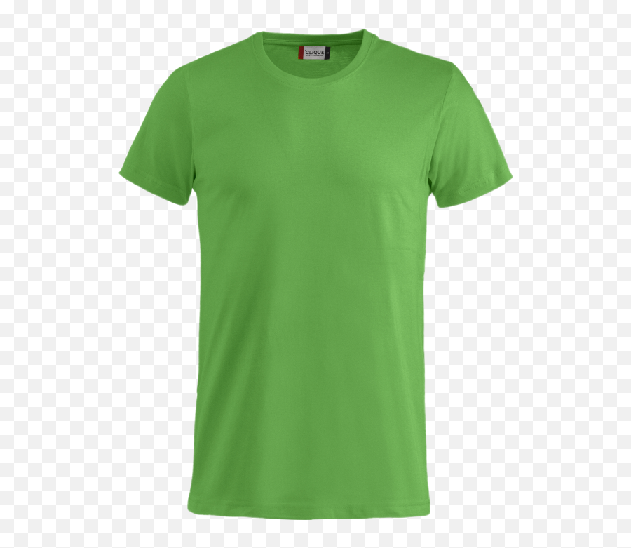 Clique Basic Cotton T - T Shirt Verde Png,Green Shirt Png