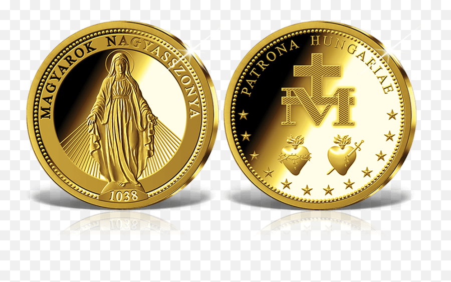 The First Fairmined Medal In Hungary Virgin Mary - Gold Png,Virgin Mary Png