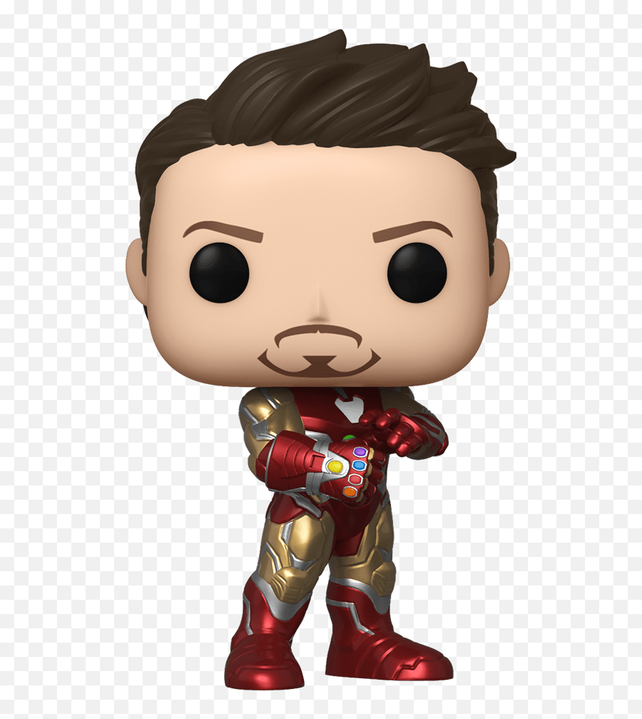 Funko Pop Avengers Endgame Iron Man Tony Stark With - Funko Pop Iron Man Png,Infinity Gauntlet Logo