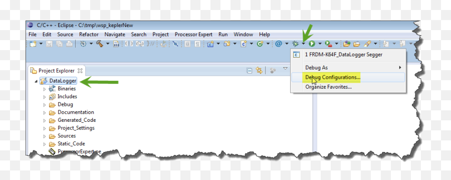 Frdm - K64f Pe Eclipse Project Create A Data Logger Vertical Png,Eclipse Kepler Icon