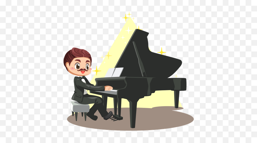 Grand Piano Icon - Download In Glyph Style Musica Clasica Dibujo Animado Png,The Grey Icon For Hire On Flute Music Sheet