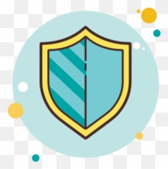 Shield Icon In Circle Bubbles Style - Antivirus Icon Aesthetic png