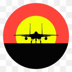 Horizon Sunset Silhouette - Fighter Jet Logo Png,Fighter Jet Png