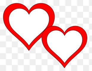 Touching Clip Art - Two Hearts Frame Png