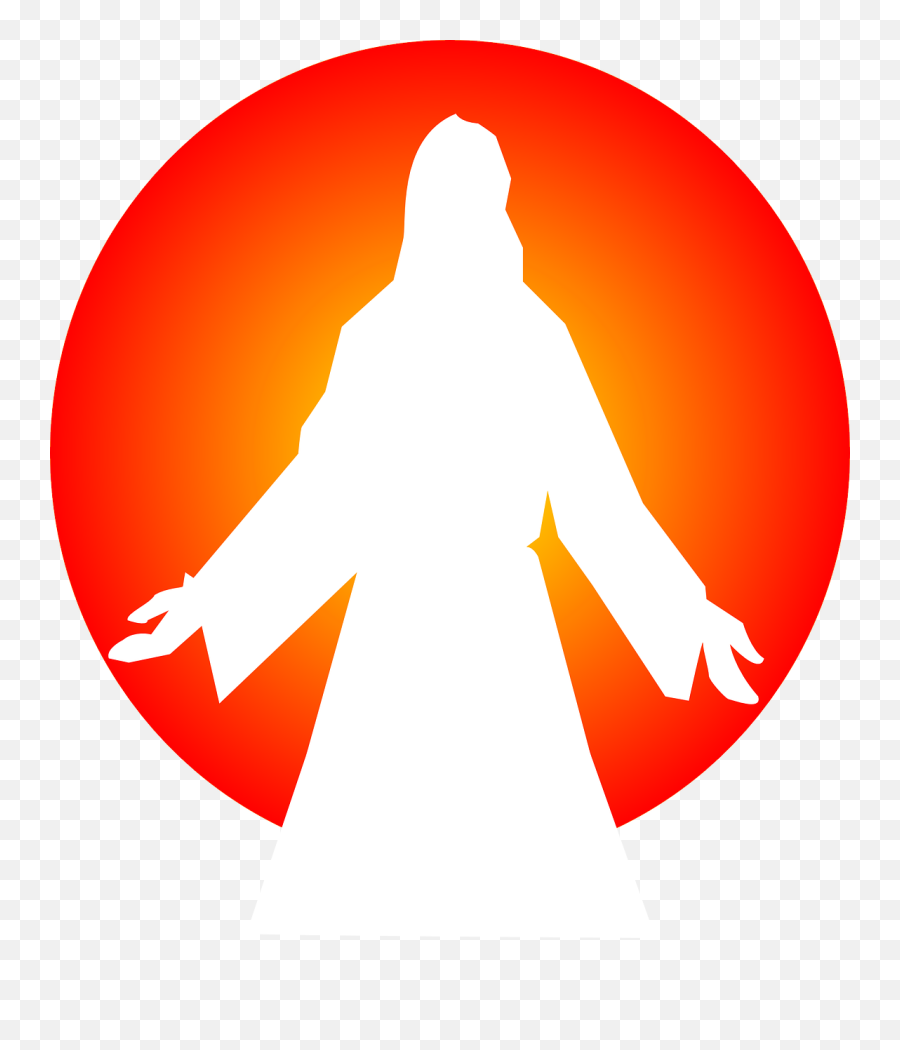 Jesus Christ With Sun Clip Art - Vector Clip Transparent Jesus Silhouette Png,Christ Png