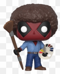 Download Deadpool Bob Ross - Funko Pop png