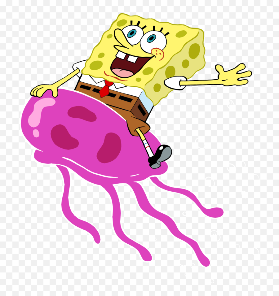 Picture Transparent Stock Jellyfish Clipart Spongebob - Spongebob On A Jellyfish Png,Mocking Spongebob Png