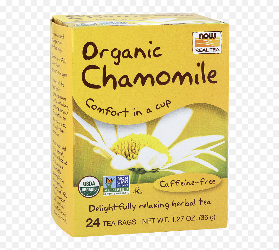 Now Real Tea Chamomile Organic - Purple Coneflower Png,Chamomile Png