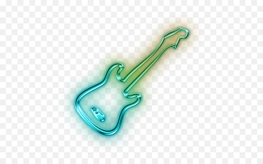 Neon Green Guitar Outline Icon Png Clipart Image Iconbugcom - Guitar Neon Sign Png,Guitar Png