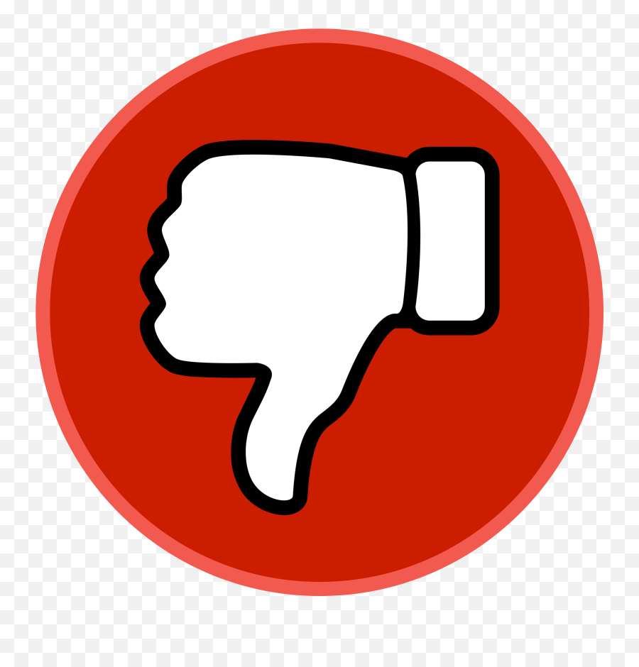 Thumbs Down Clipart Png - Thumb Down Icon Png,Youtube Thumbs Up Png