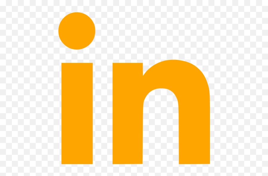 Orange Linkedin Icon - Linkedin Icon Png Orange,Linkedin Png