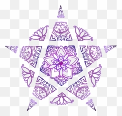 Decorative Pentacle In Purple Hand Towel - Motif png
